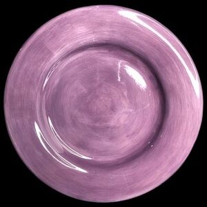 Tabletops Unlimited Espana Plum Hand Painted Ceramic Dinner 12 6/8” Plate in EUC
